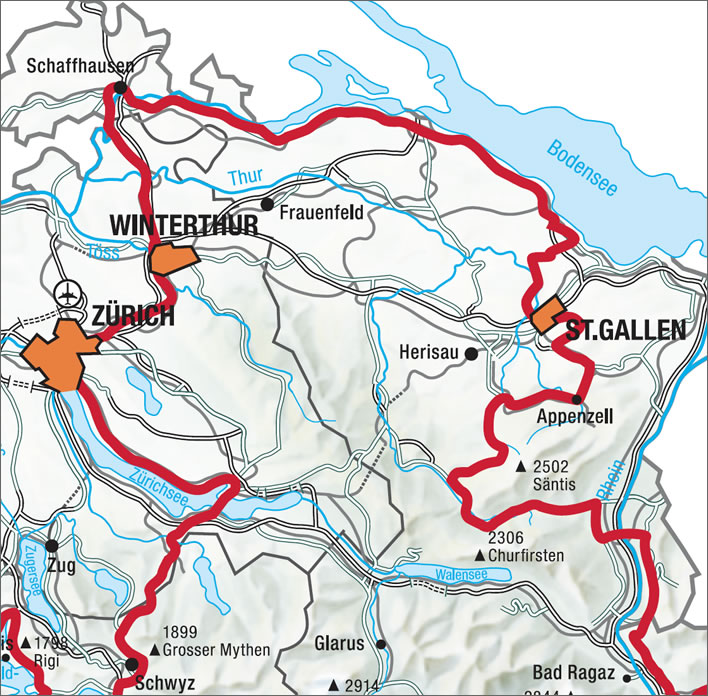 An interesting stretch of the Swiss Grand Tour - leave plenty of time to enjoy it.