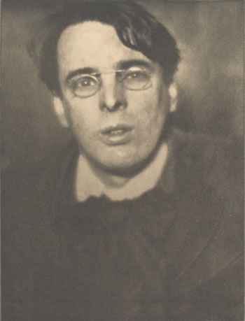 William Butler Yeats (1865-1939), photographed in 1908.
