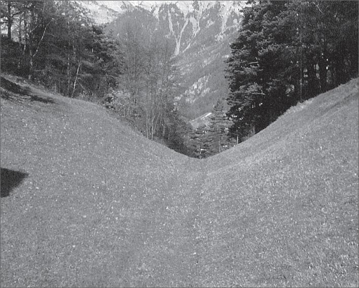 The remains of a pack route between Silenen and Amsteg