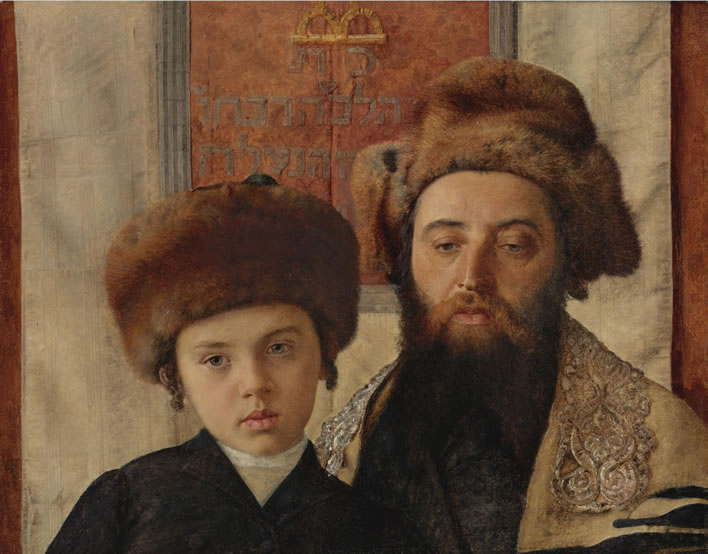 Isidor Kaufmann, Portrait Of A Rabbi With A Young Pupil, ND.