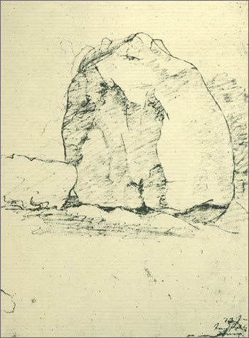 Goethe's sketch of the 'Teufelsstein'