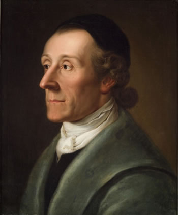 Johann Caspar Lavater in a 1785 portrait by Alexander Speisegger.