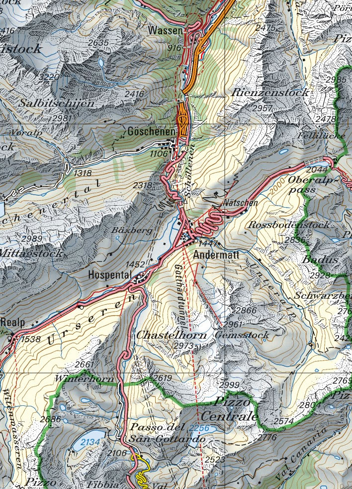Gotthard transit, day 3, 21 June 1775: Wassen-Hospice.
