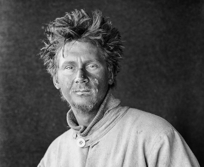 Terra Nova expedition: Charles Wright after his return to the camp at Cape Evans with the First Support Party.