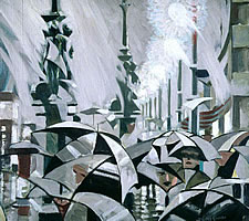 Stanley Cursiter (1887-1976), Rain on Princes Street, 1913.