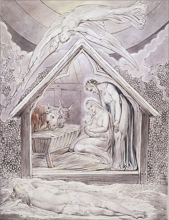 William Blake, illustration 1 to Milton's 'On the Morning of Christ's Nativity', 1809-1815.