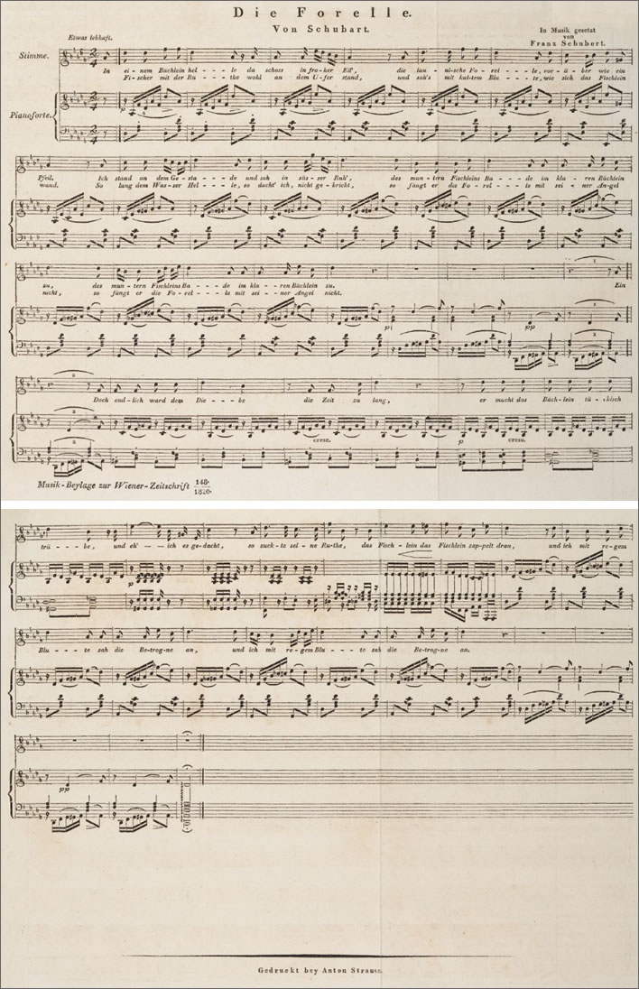Die Forelle, version 4b, printed by Anton Strauss.