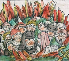 Nüremburg Chronik, Burning the Jews