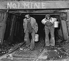 Miners returning.