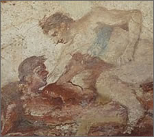Fresco from Pompeii (detail).