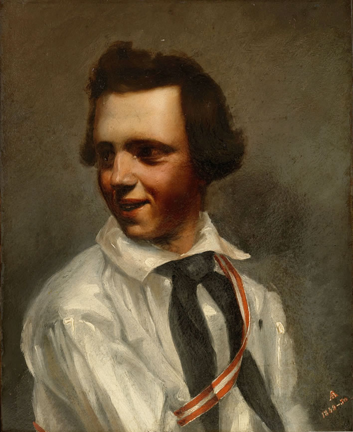 Albert Anker, Selbstbildnis als Zofingerstudent, 1849-1850