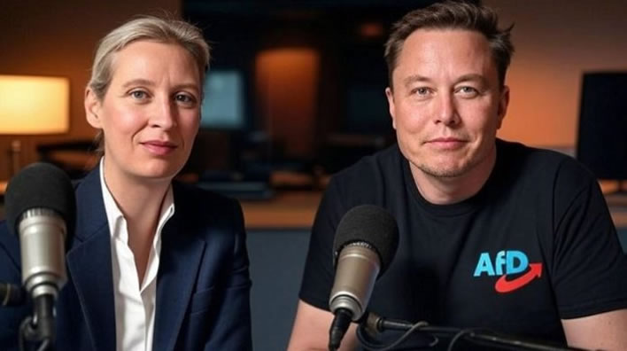 Alice Weidel and Elon Musk