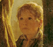 Albert Anker, Heinrich Pestalozzi und die Waisenkinder in Stans, 1870 (detail)
