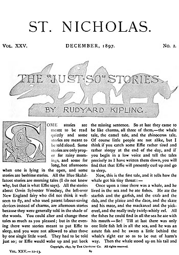 'How the Whale Got his Tiny Throat' (1897), p. 1