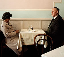 Martin Parr, 'A couple in a cafe', 1985 (detail).