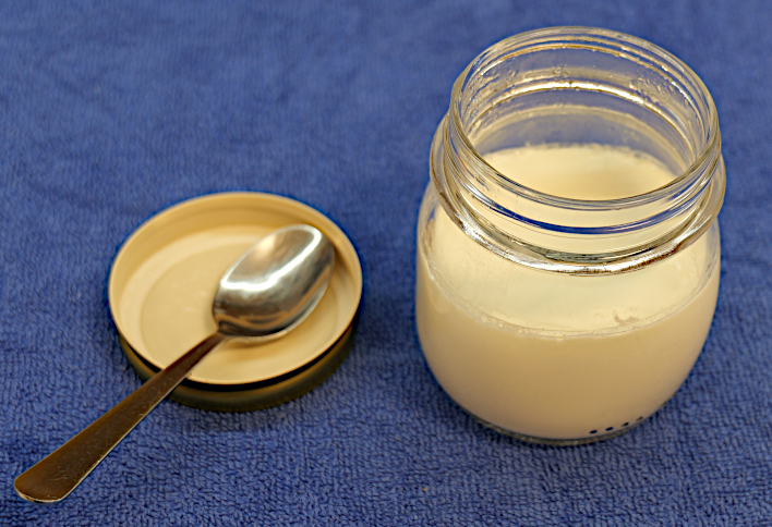 A portion of yogurt whispering 'eat me'!