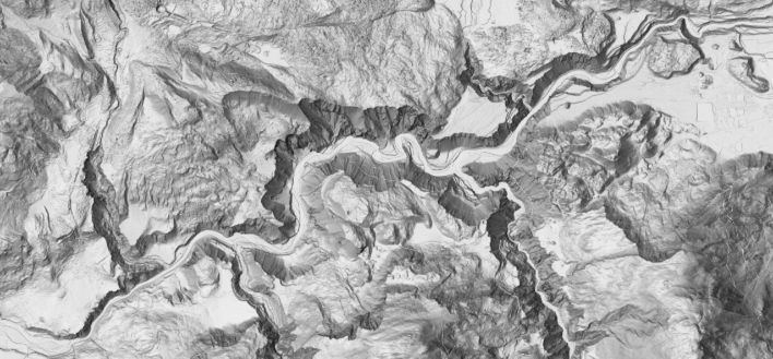 Rhine Gorge terrain map