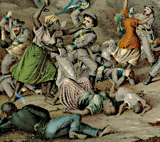Kurz and Allen, publisher, 'The attack on Fort Pillow', (detail)