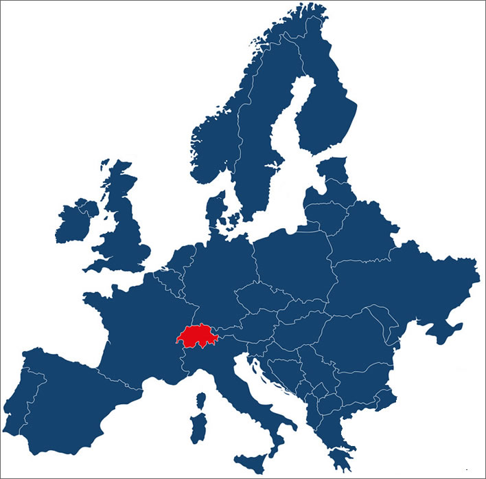 Switzerland in Europe.