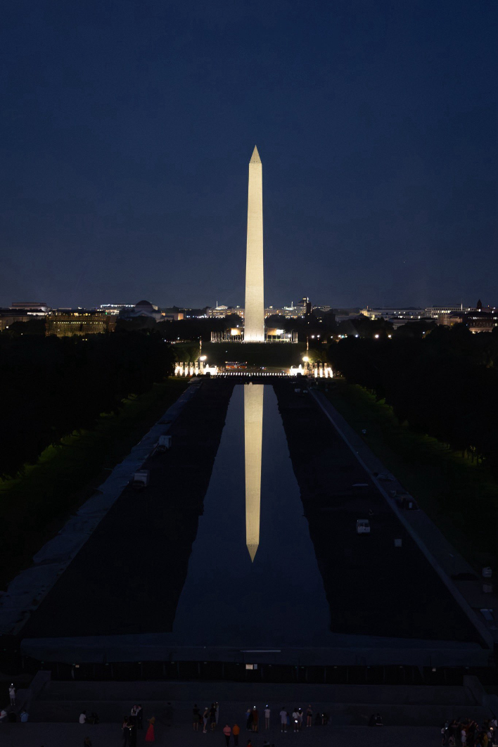 The Reflecting Pool in Washington DC finished, June 2026