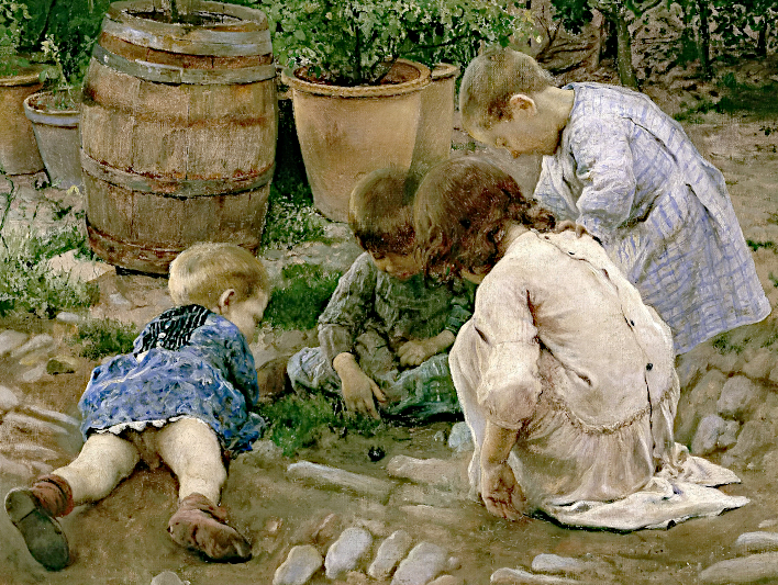 José Jiménez Aranda, The little naturalists, 1893
