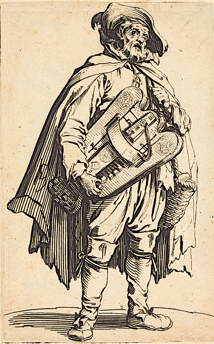 Jacques Callot (1592-1635), The Hurdy-Gurdy Player, c.1622